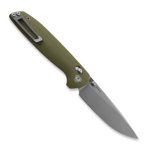 Tactile Knife Maverick - Stonewash - G10 kääntöveitsi, oliivinvihreä