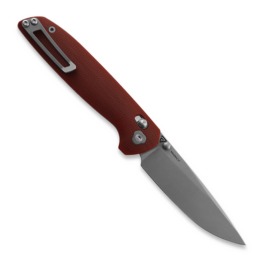 Tactile Knife Maverick - Stonewash - G10 folding knife, red