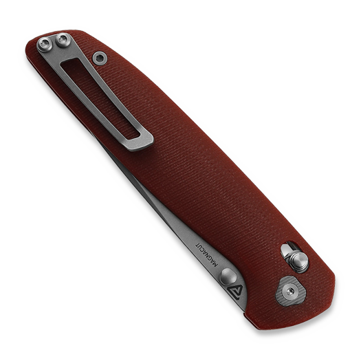 Tactile Knife Maverick - Stonewash - G10 kääntöveitsi, punainen