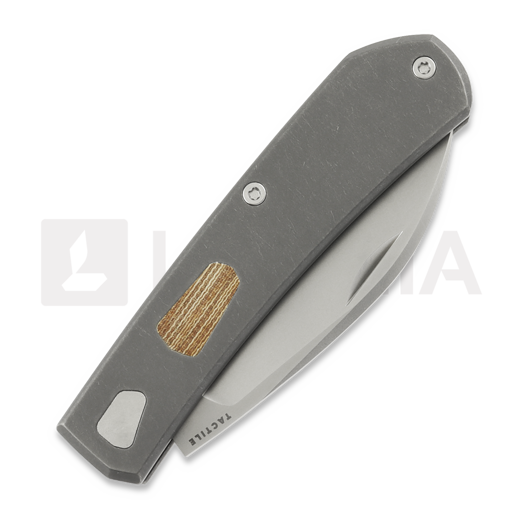 Tactile Knife Ranger Wharncliffe - Beadblast - Titanium sulankstomas peilis, Vintage Micarta