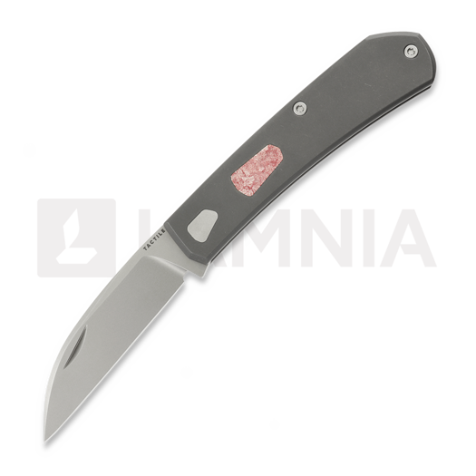 Liigendnuga Tactile Knife Ranger Wharncliffe - Beadblast - Titanium, Vintage Rag Micarta