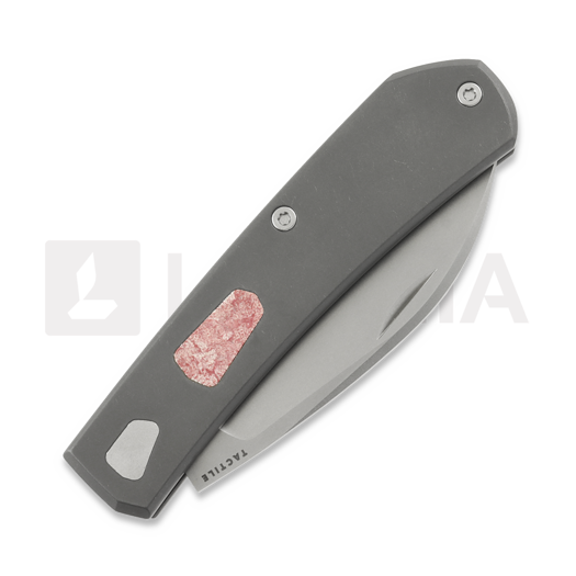 Coltello pieghevole Tactile Knife Ranger Wharncliffe - Beadblast - Titanium, Vintage Rag Micarta