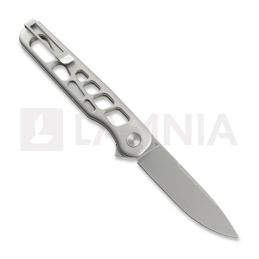 Coltello pieghevole Tactile Knife Rockwall Flipper V2 Skeletonized - Stonewash - Titanium