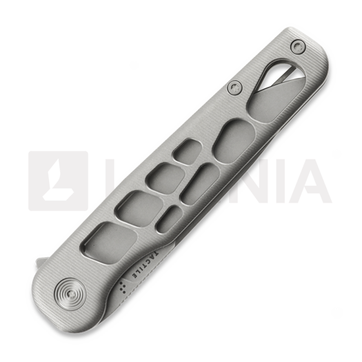 Tactile Knife Rockwall Flipper V2 Skeletonized - Stonewash - Titanium sulankstomas peilis