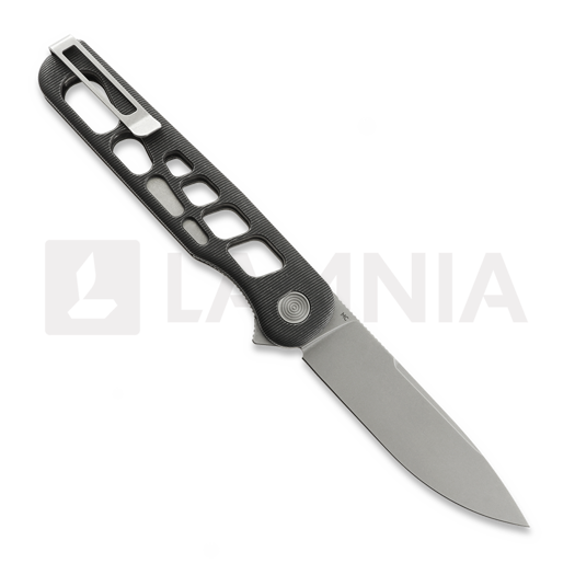Coltello pieghevole Tactile Knife Rockwall Flipper V2 Skeletonized - Stonewash - Titanium, nero
