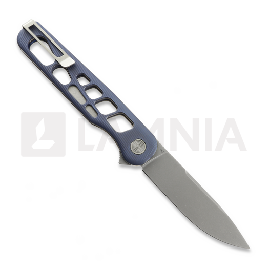 Coltello pieghevole Tactile Knife Rockwall Flipper V2 Skeletonized - Stonewash - Titanium, blu