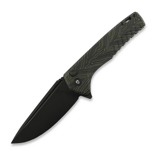 Tekto Knives F3 Charlie Button Lock G10 Damascus folding knife