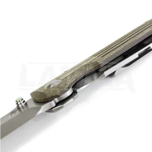Coltello pieghevole Terrain 365 Invictus ATC, Green Linen Micarta