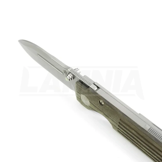 Terrain 365 Invictus ATC sulankstomas peilis, Green Linen Micarta