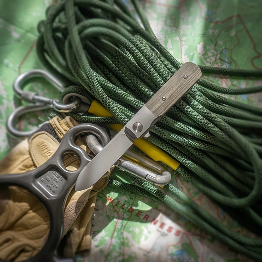Terrain 365 Otter Flip-ATB OD Green Linen Micarta sulankstomas peilis