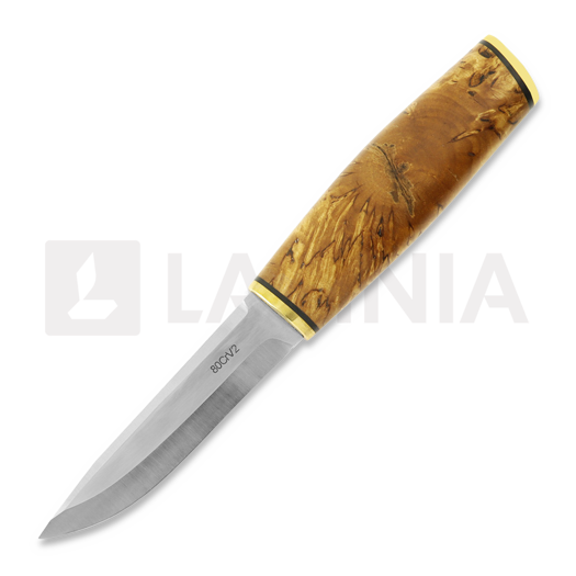 Teuvo Sorvari Visakoivu kniv, 80CrV2, Helatuppi