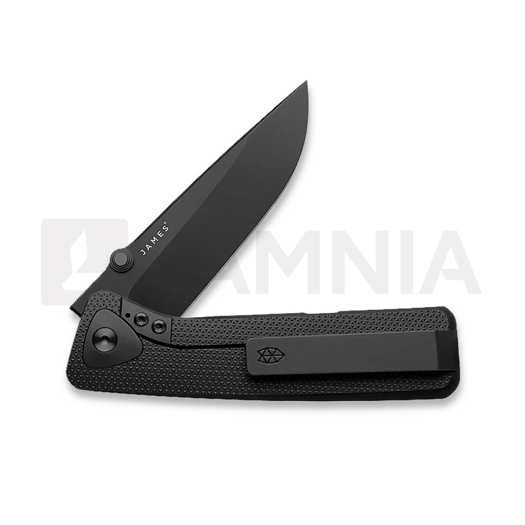 The James Brand The Barnes - Black / Black / Titanium / Straight kääntöveitsi