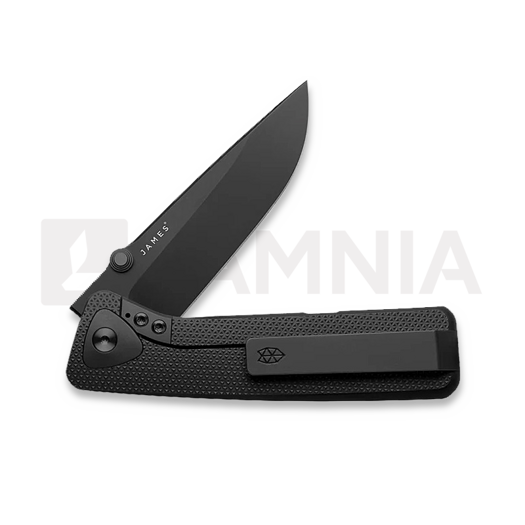 The James Brand The Barnes - Black / Black / Titanium / Straight összecsukható kés