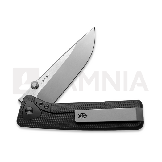 Couteau pliant The James Brand The Barnes - Black / Stainless / Titanium / Straight