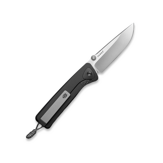 The James Brand The Barnes - Black / Stainless / Titanium / Straight sulankstomas peilis