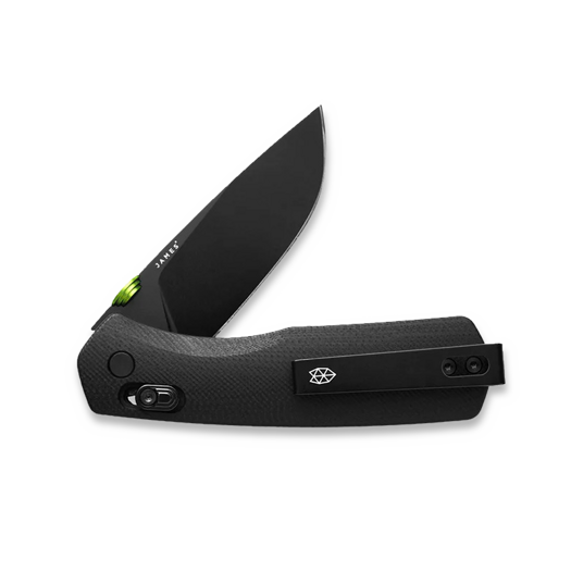 The James Brand The Carter - Black / Black / G10 / Straight kääntöveitsi