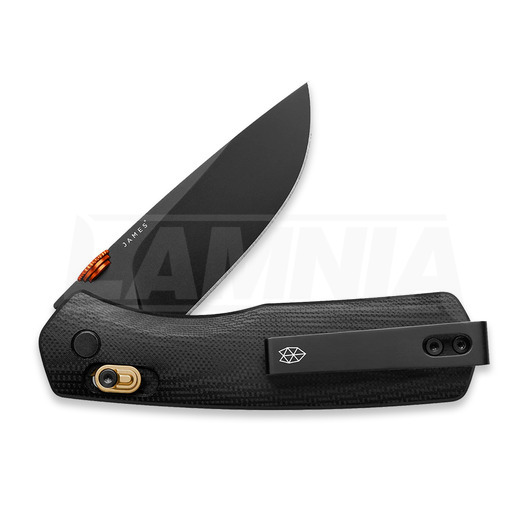 The James Brand The Carter - Black + Fire foldekniv