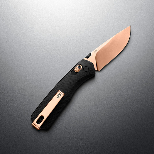 The James Brand The Carter - Black + Rose Gold סכין מתקפלת
