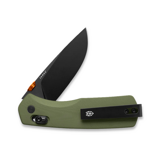 The James Brand The Carter - OD Green / Orange / Black / G10 / Straight סכין מתקפלת