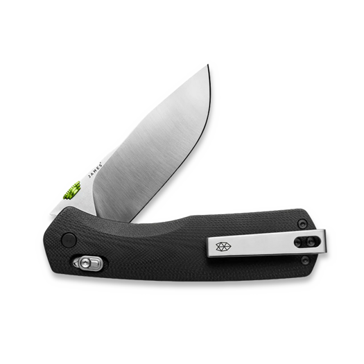 The James Brand The Carter XL - Black / Stainless / G10 / Straight Taschenmesser