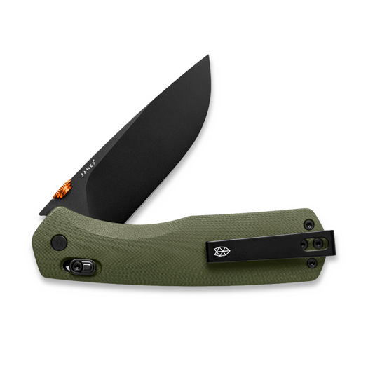 The James Brand The Carter XL - OD Green / Orange / Black / G10 / Straight vouwmes