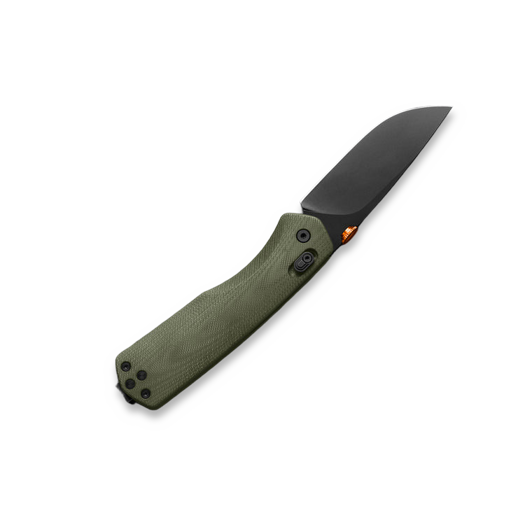 The James Brand The Carter XL - OD Green / Orange / Black / G10 / Straight sulankstomas peilis