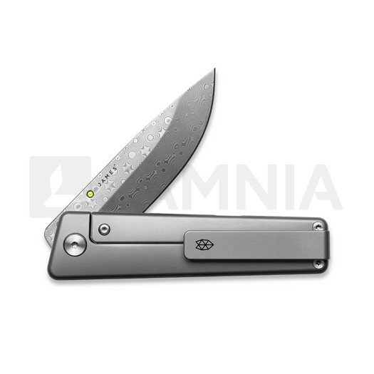 The James Brand The Chapter 2 - Titanium / Damascus / Straight fällkniv