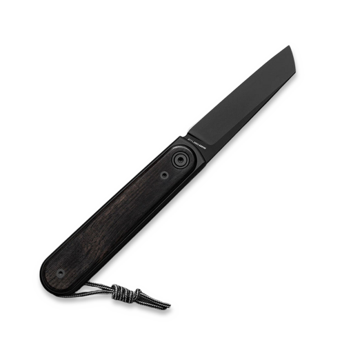 The James Brand The Duval - Ebony / Black / Wood / Straight sulankstomas peilis