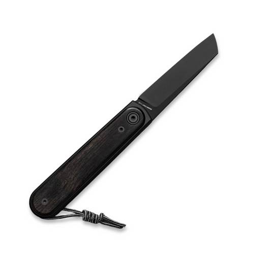 The James Brand The Duval - Ebony / Black / Wood / Straight kääntöveitsi
