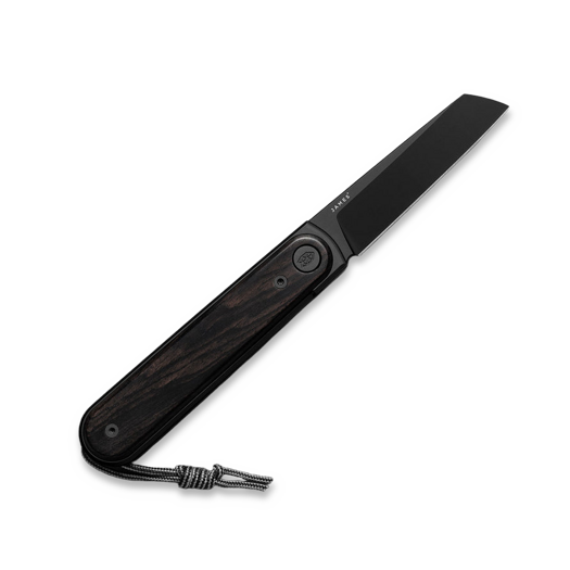The James Brand The Duval - Ebony / Black / Wood / Straight sulankstomas peilis