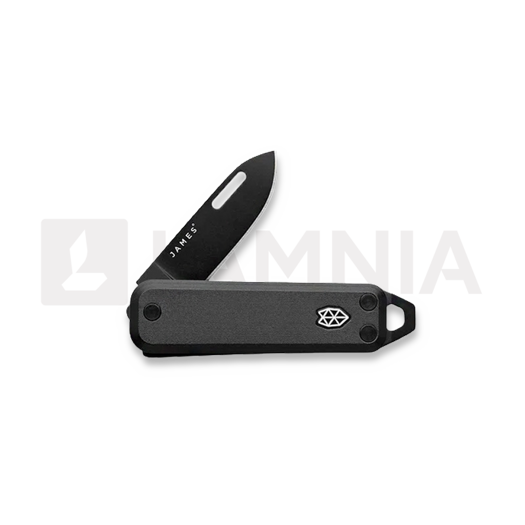 The James Brand The Elko - Black / Black / Aluminum / Straight sulankstomas peilis