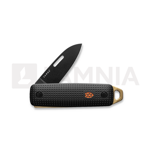 The James Brand The Elko - Black / Fire folding knife