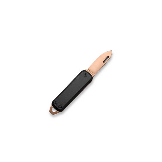 The James Brand The Elko - Black / Rose Gold / Aluminum / Straight kääntöveitsi
