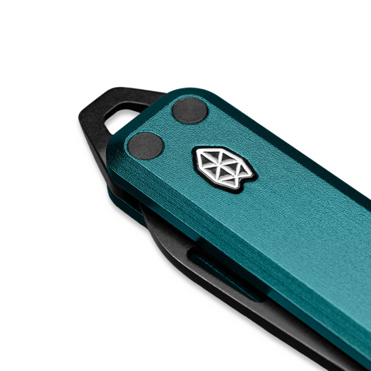 The James Brand The Elko - Emerald / Black / Aluminum / Straight foldekniv