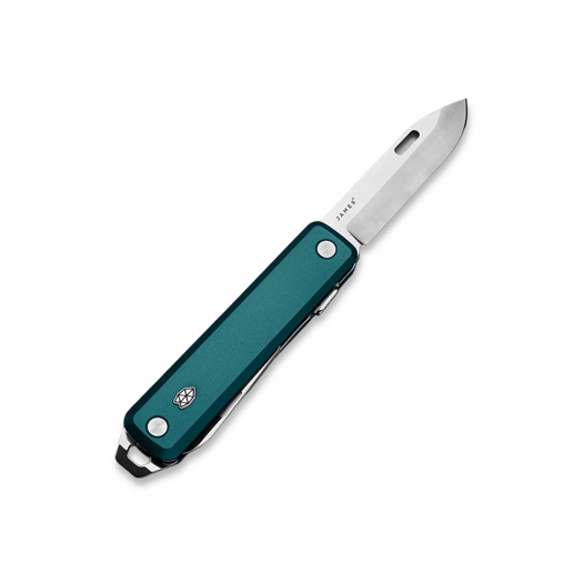 The James Brand The Ellis - Scissors - Emerald / Stainless / Aluminum / Straight foldekniv