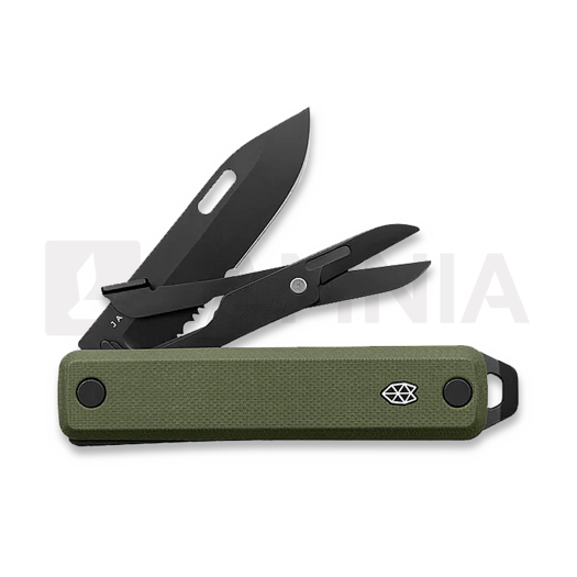 The James Brand The Ellis-Scissors - OD Green / Black / G10 / Serrated foldekniv