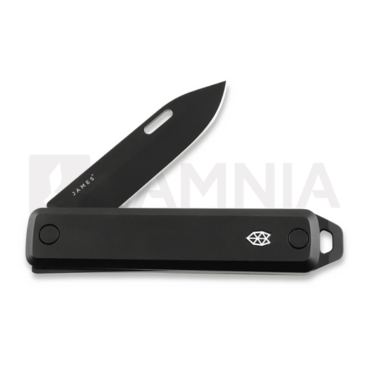 The James Brand The Ellis Slim - Black / Black / Aluminum / Straight סכין מתקפלת