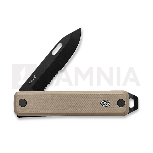 The James Brand The Ellis Slim - Coyote Tan / Black / G10 / Serrated Taschenmesser