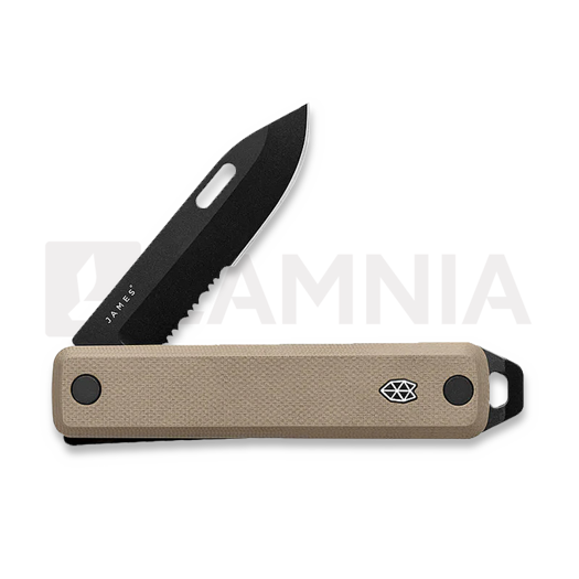 The James Brand The Ellis Slim - Coyote Tan / Black / G10 / Serrated Taschenmesser