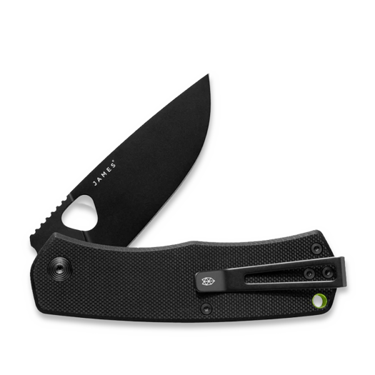 The James Brand The Folsom - Black / Black / G10 / Straight 折り畳みナイフ