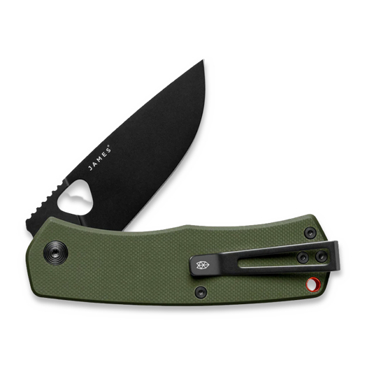 Saliekams nazis The James Brand The Folsom - OD Green / Orange / Black / G10 / Straight