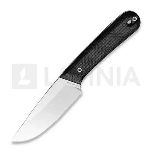 The James Brand The Hell Gap - Black / Stainless / Micarta / Straight kniv