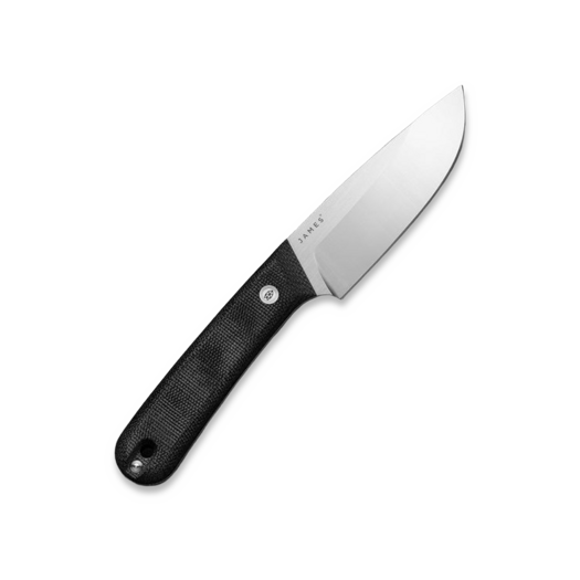 The James Brand The Hell Gap - Black / Stainless / Micarta / Straight peilis