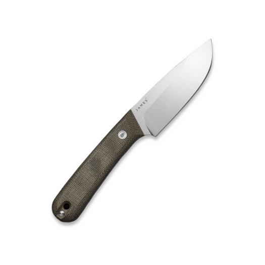 The James Brand The Hell Gap - OD Green / Stainless / Micarta / Straight kniv