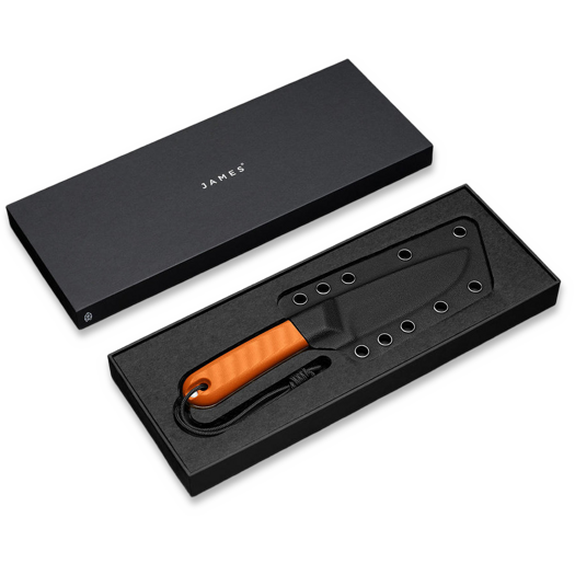The James Brand The Hell Gap - Orange / Stainless / G10 / Straight peilis