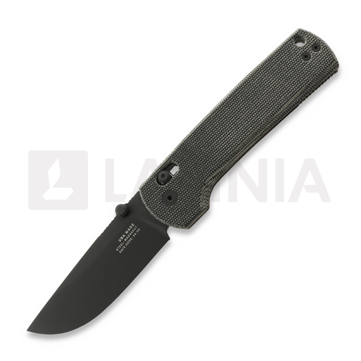 The James Brand The Kline - Black / Black / Micarta / Straight kääntöveitsi