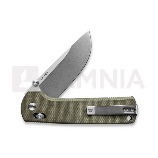 The James Brand The Kline - OD Green / Stainless / Micarta / Straight sklopivi nož
