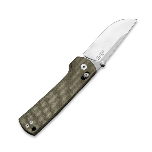 The James Brand The Kline - OD Green / Stainless / Micarta / Straight kääntöveitsi