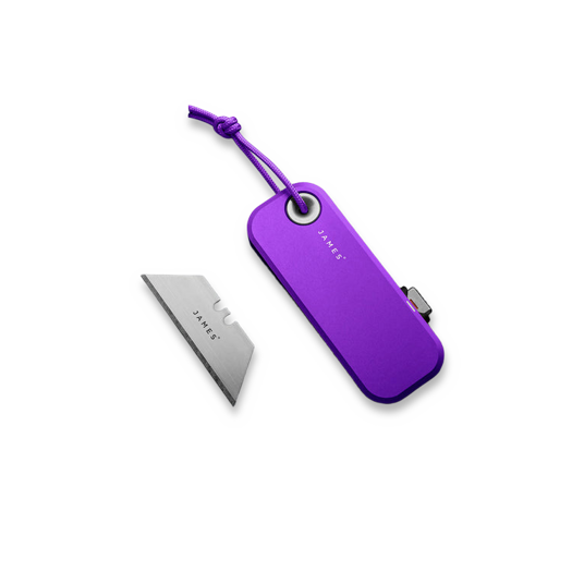 The James Brand The Palmer - Atomic Purple / Purple / Aluminum sulankstomas peilis
