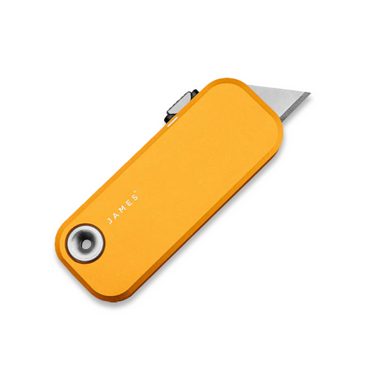 The James Brand The Palmer - Canary / Turquoise / Aluminum / Straight folding knife